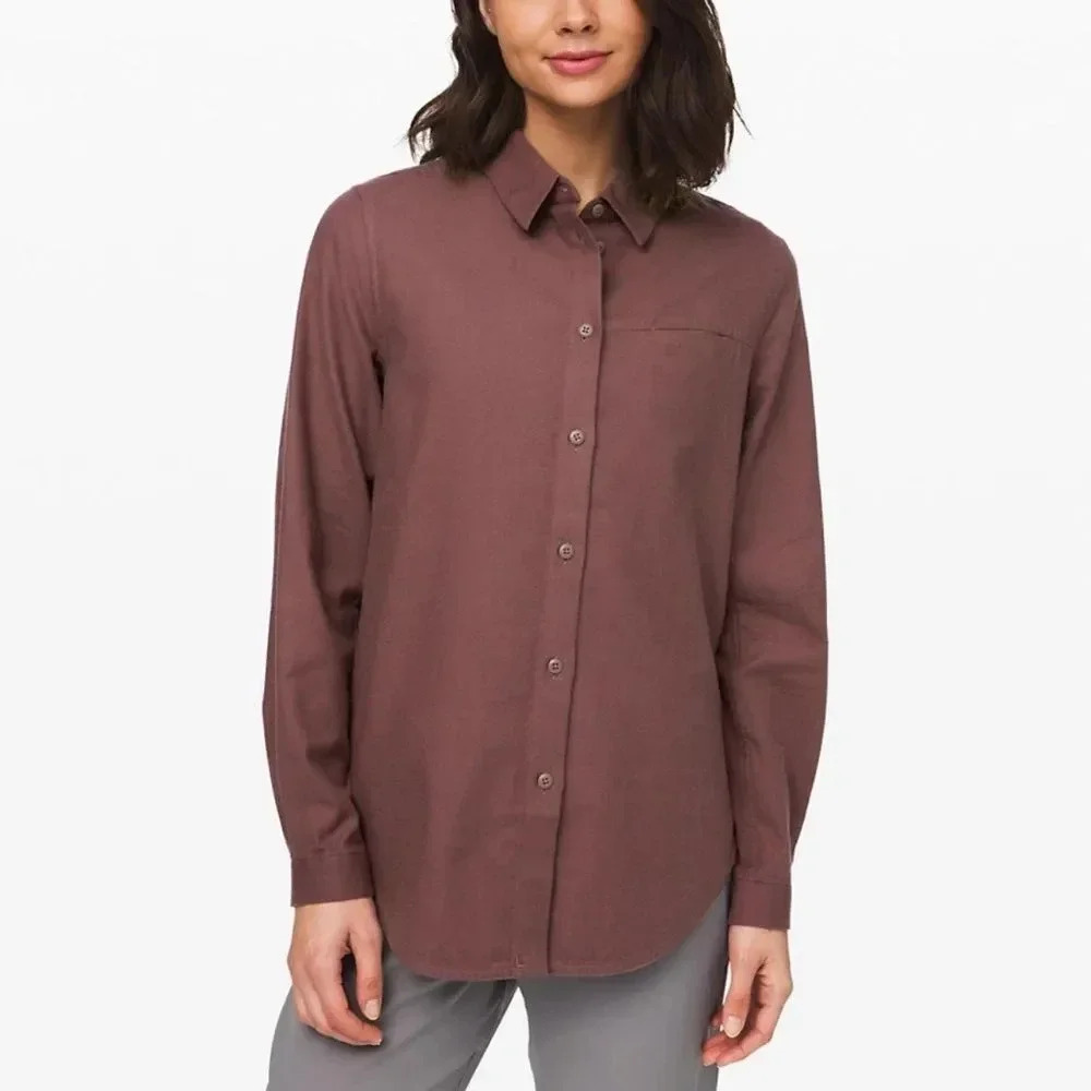 Lululemon Full Day Ahead Shirt *Flannel Size 4